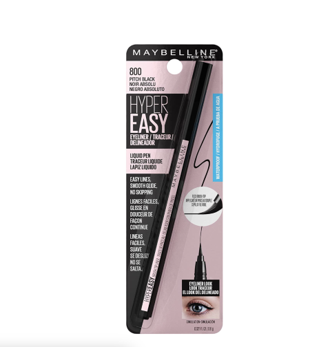 MAYBELLINE Hyper Easy Liquid Pen No-Skip Eyeliner, Satin Finish, Waterproof Formula